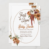 Fall Boho Babydusche Einladung (Vorne/Hinten)