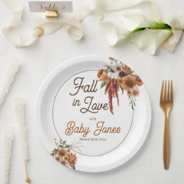 Fall Boho Babydusche Teller