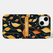 Fall Boho Blowers Black Orange Custom Phone Case (Rückseite (Horizontal))