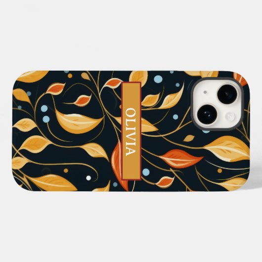 Fall Boho Blowers Black Orange Custom Phone Case (Rückseite (Horizontal))