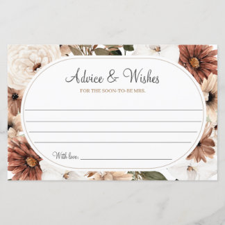 Fall Boho Brautparty Advisor Card