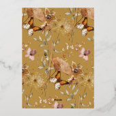 Fall Boho Brautparty Foil Einladung (Rückseite)