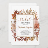 Fall Boho Bridal Dusche Einladung (Vorne/Hinten)