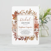 Fall Boho Bridal Dusche Einladung (Stehend Vorderseite)