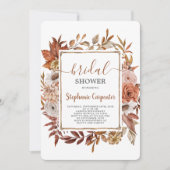 Fall Boho Bridal Dusche Einladung (Vorderseite)