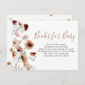 Fall Boho Bücher für Baby Einladungspostkarte (Vorne/Hinten)