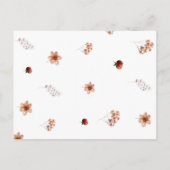 Fall Boho Bücher für Baby Einladungspostkarte (Rückseite)