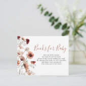 Fall Boho Bücher für Baby Einladungspostkarte (Stehend Vorderseite)