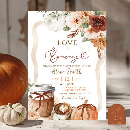 Fall Boho Coquette Pumpkin Teezeremonie Party Brau Einladung