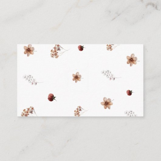 Fall Boho Diaper Raffle Card Begleitkarte (Rückseite)