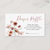 Fall Boho Diaper Raffle Card Begleitkarte (Vorderseite)