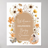 Fall Boho Fairy Wildblume Babydusche Willkommen Poster (Vorne)