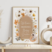 Fall Boho Fairy Wildblume Babydusche Willkommen Poster
