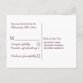 Fall Boho Garten lila gelbe Blüte Einladungspostkarte (Rückseite)