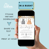 Fall Boho Gender Reveal Party Einladung