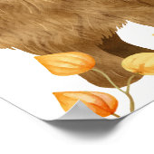 Fall Boho Highland Kuw Baby Dusche Willkommen Poster (Ecke)