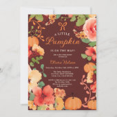 Fall Boho Kleine Kürbisdusche Einladung (Vorderseite)