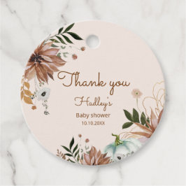 Fall Boho Kürbis Babydusche danke Geschenkanhänger