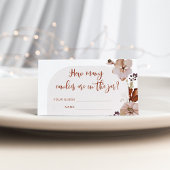 Fall boho Kürbis, wie viele Bonbons Gehäuse Karte