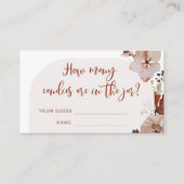 Fall boho Kürbis, wie viele Bonbons Gehäuse Karte (Vorderseite)