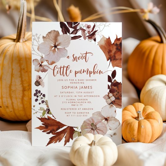 Fall Boho Kürbisbrunnendusche Einladung