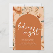 Fall Boho Ladys Night Party Einladung (Vorderseite)