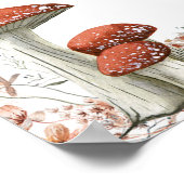 Fall Boho Mushroom Floral Baby Dusche Mama-osa Bar Poster (Ecke)