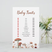 Fall Boho Mushroom Floral Baby Tracks Games (Stehend Vorderseite)