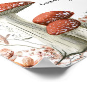 Fall Boho Mushroom Floral Späte Nacht Windeln Post Poster (Ecke)