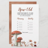 Fall Boho Mushroom Floral Wie alt waren die Eltern (Vorne/Hinten)