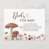 Fall Boho Pilz-Blumenbücher für Kinder Einladungspostkarte (Vorderseite)