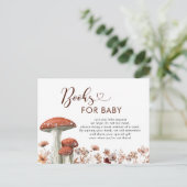Fall Boho Pilz-Blumenbücher für Kinder Einladungspostkarte (Stehend Vorderseite)