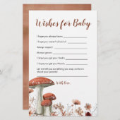 Fall Boho Pilz Floral Wünsche für Babykarte (Vorne/Hinten)