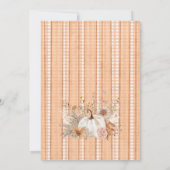 Fall Boho Pumpkin Baby Dusche Einladung (Rückseite)