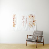 Fall Boho Pumpkin Baby Dusche Hintergrund Wandteppich (Beispiel (Horizontal))