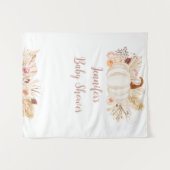 Fall Boho Pumpkin Baby Dusche Hintergrund Wandteppich (Vorderseite (Horizontal))