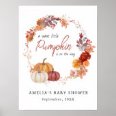 Fall Boho Pumpkin Baby Dusche Poster (Vorne)