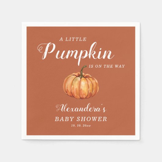 Fall Boho Pumpkin Baby Dusche Serviette (Vorderseite)