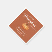 Fall Boho Pumpkin Baby Dusche Serviette (Ecke)