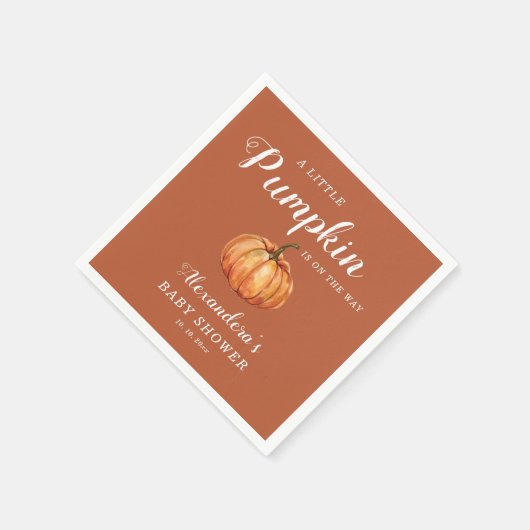 Fall Boho Pumpkin Baby Dusche Serviette (Ecke)