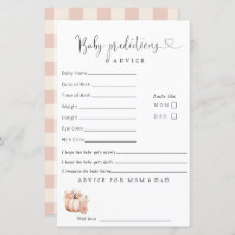 Fall Boho Pumpkin Baby Dusche Vorhersagen Ratschlä