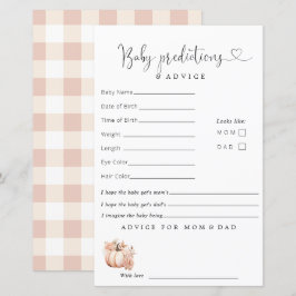 Fall Boho Pumpkin Baby Dusche Vorhersagen Ratschlä