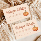 Fall Boho Pumpkin Baby Dusche Winzer Raffle Begleitkarte