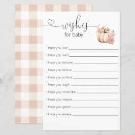 Fall Boho Pumpkin Baby Dusche Wünsche für Baby