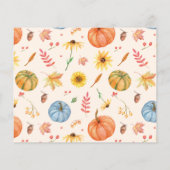 Fall Boho Pumpkin Baby Showcard (Rückseite)