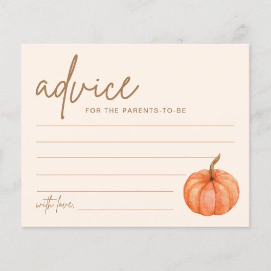 Fall Boho Pumpkin Baby Showcard (Vorderseite)