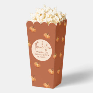 Fall Boho Pumpkin Baby Shower Popcorn Geschenkschachtel