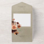 Fall Boho Rust & Peach Floral Oval Sage Dinner All In One Einladung (Außenbereich)