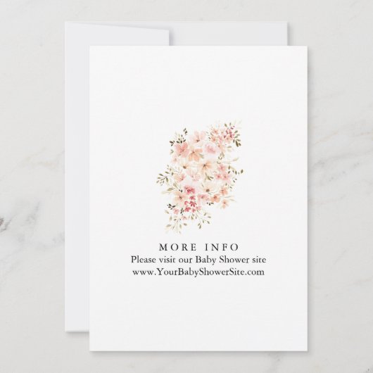 Fall Boho Rustic Baby Dusche Einladung (Rückseite)