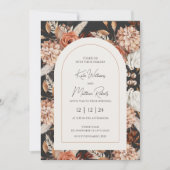 Fall Boho Rustic Wedding Einladung (Vorderseite)